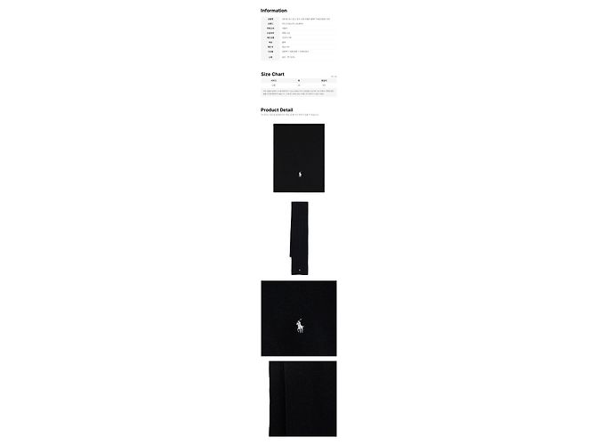 Ralph Lauren Sciarpa in cotone con logo Pony ricamato Nero - vista 2