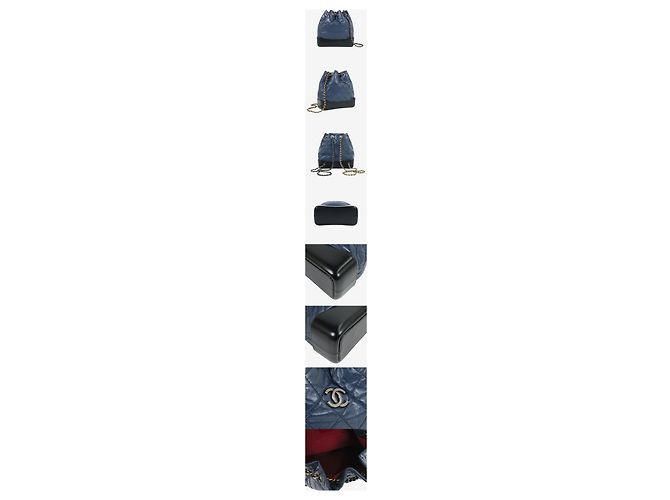 Chanel Gabrielle kleiner Rucksack Navy Lammleder Blau - Ansicht 2