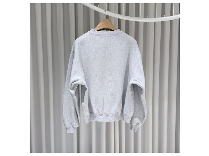 Céline Logo Baumwoll-Sweatshirt Grau Braun - Ansicht 6