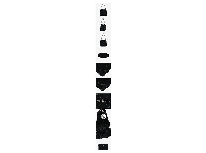 Borsa a mano Chanel Small in scamosciato nero - vista 2