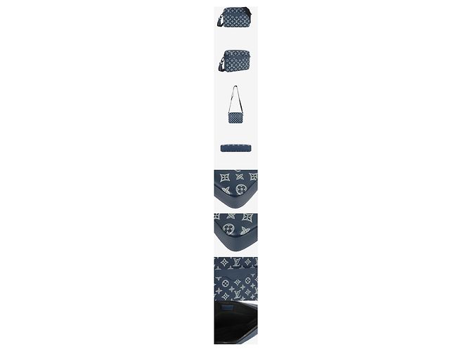 Louis Vuitton Sac Messager Shadow Trio Monogram Navy Bleu - vue 2