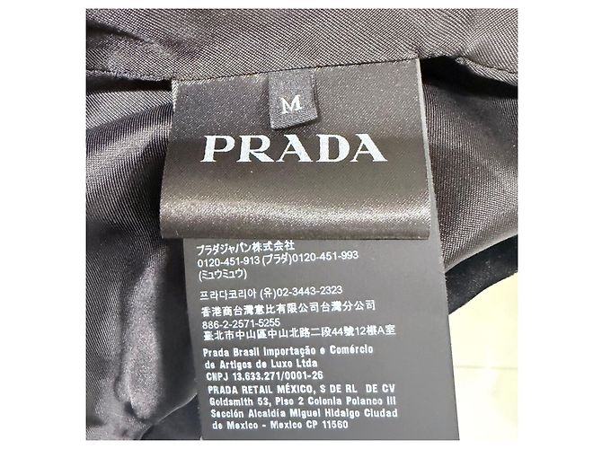 Prada Velours-Denim-Bomberjacke Schwarz - Ansicht 8