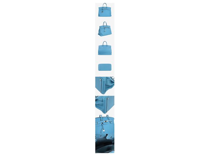 Hermès Birkin Blue Jean Silver Hardware Blau - Ansicht 4