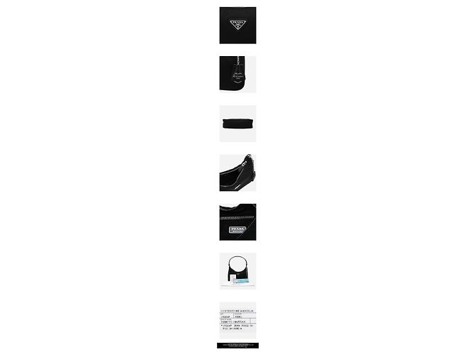 Prada Mini Borsa Re-Edition in Nylon Nero - vista 3