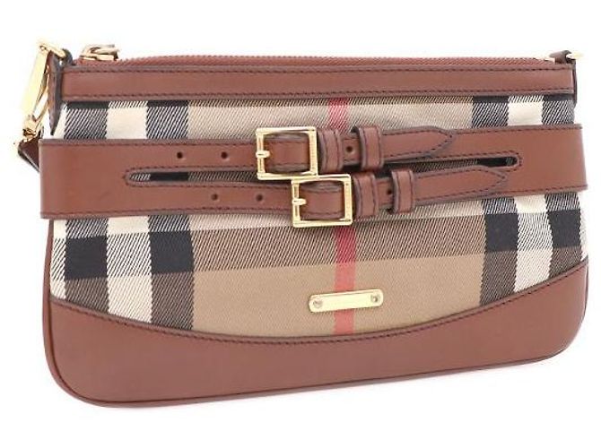 Burberry Bolsa de ombro e transversal com padrão xadrez Marrom - vista 2