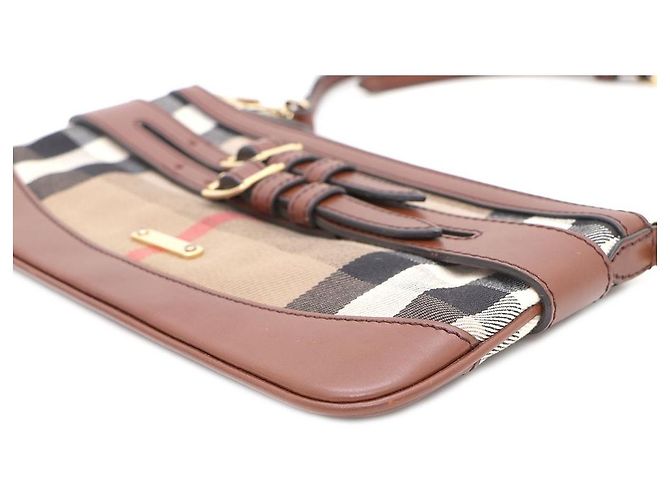 Burberry Bolsa de ombro e transversal com padrão xadrez Marrom - vista 8