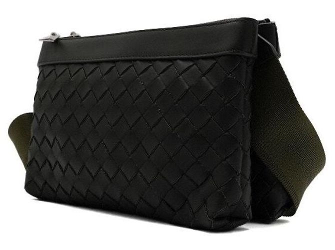Bottega Veneta Dark Green Leather Intrechiate Duo Messenger Unisex Shoulder Bag and Crossbody Bag - view 2