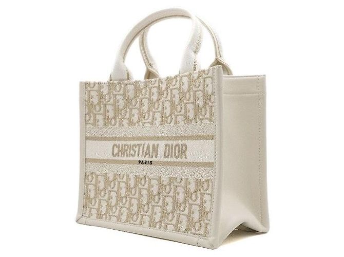 Dior Oblique Strap Book Tote Piccola Tote Bag e Borsa a Tracolla White Bianco - vista 2