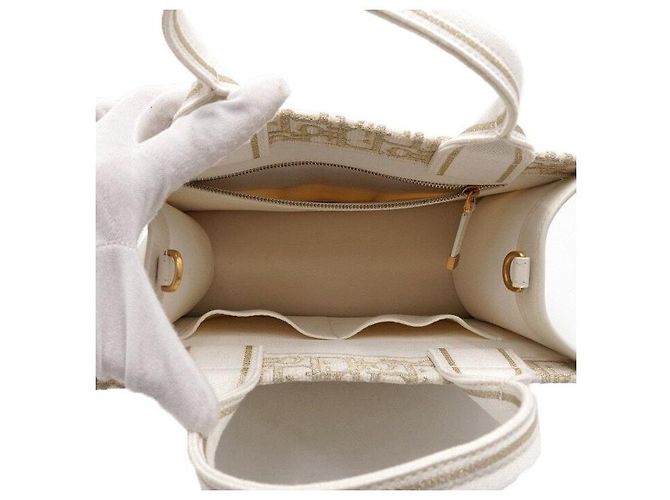 Dior Oblique Strap Book Tote Piccola Tote Bag e Borsa a Tracolla White Bianco - vista 5