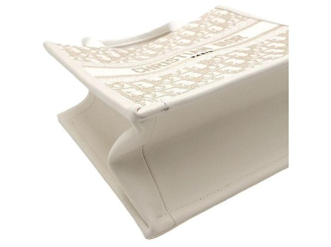 Dior Oblique Strap Book Tote Piccola Tote Bag e Borsa a Tracolla White Bianco - vista 7