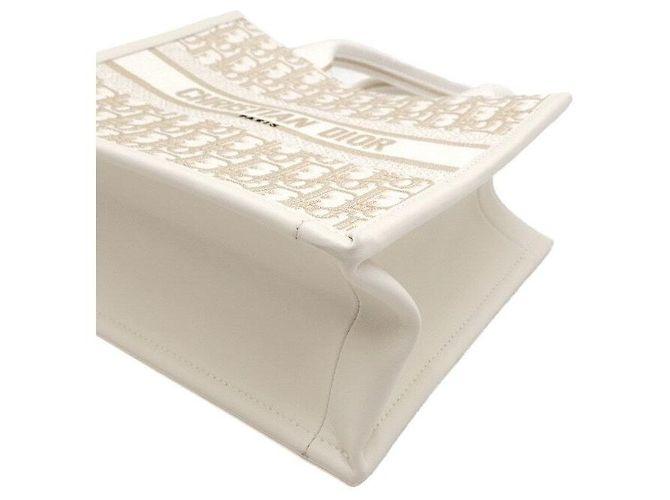Dior Oblique Strap Book Tote Piccola Tote Bag e Borsa a Tracolla White Bianco - vista 8