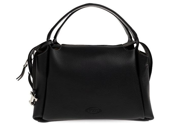 Tod's Zeitloser Leder-Tote-Bag mit Tragegriffen Schwarz - Ansicht 3