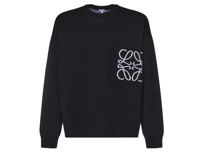 Loewe Anagram Pullover mit Taschen aus Baumwolle Weiß - Ansicht 3