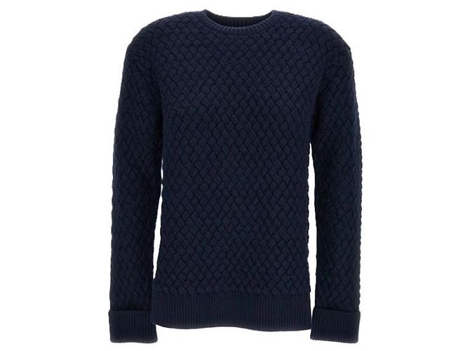 Bottega Veneta Intrecciato Wollpullover Blau - Ansicht 3
