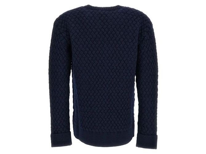 Bottega Veneta Intrecciato Wollpullover Blau - Ansicht 4