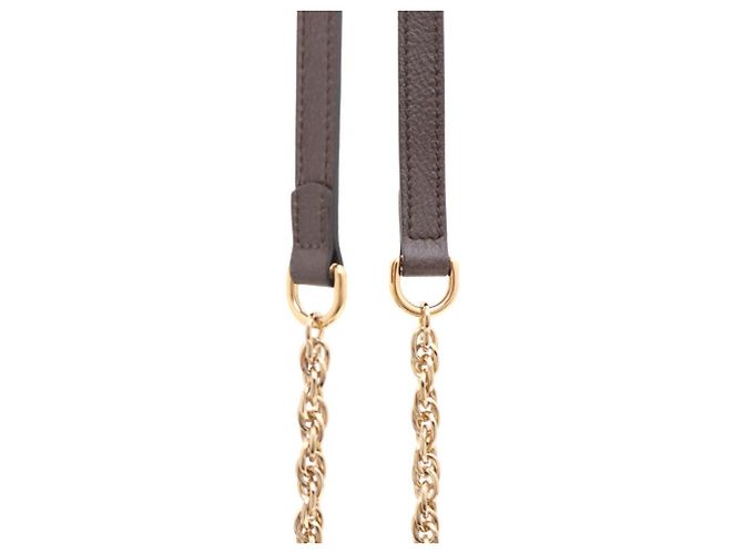 Gucci Borsa a tracolla e spalla Mini GG Round Chain Marrone - vista 4