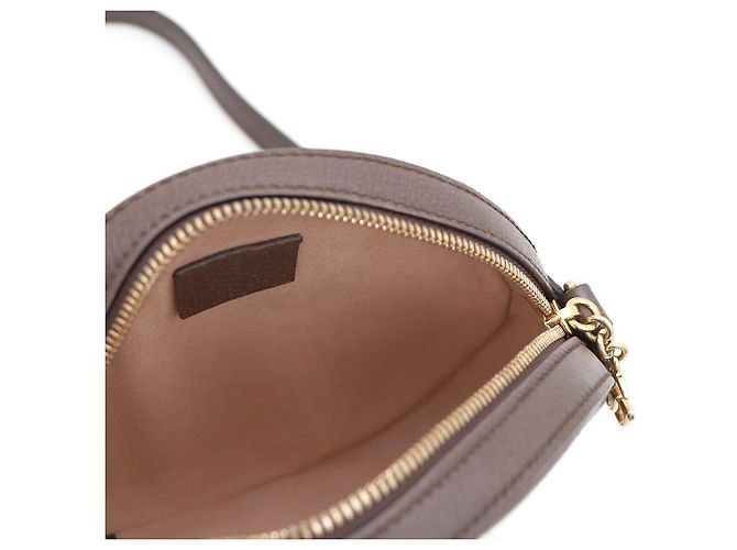 Gucci Borsa a tracolla e spalla Mini GG Round Chain Marrone - vista 8