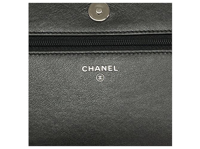 Portafoglio a spalla con catena Chanel in tela nera Nero - vista 5