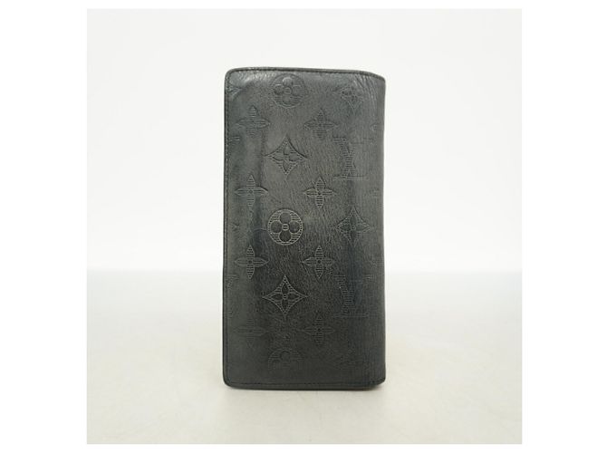 Louis Vuitton Monogram Shadow Portefeuille Brazza Long Wallet Nero - vista 7