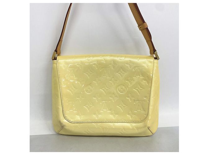 Borsa a tracolla Louis Vuitton Vernis Thompson Street Bianco - vista 14