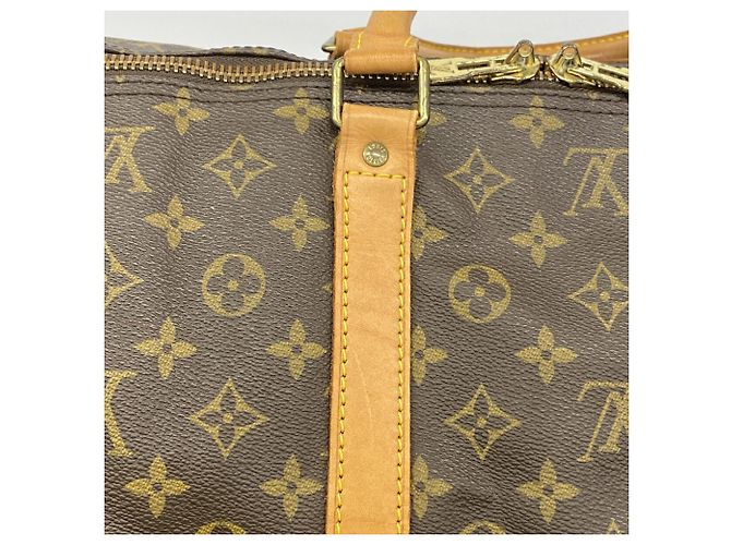 Louis Vuitton Boston Monogram Keepall Bandoulière 60 Marrone - vista 13
