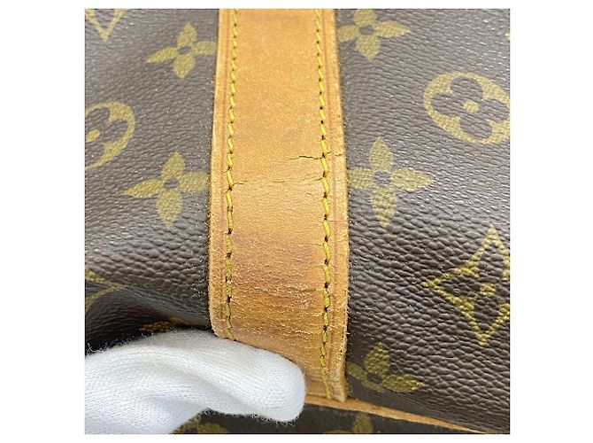 Louis Vuitton Boston Monogram Keepall Bandoulière 60 Marrone - vista 7