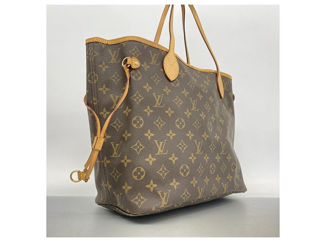 Sac cabas Louis Vuitton Monogram Neverfull MM Marron - vue 2
