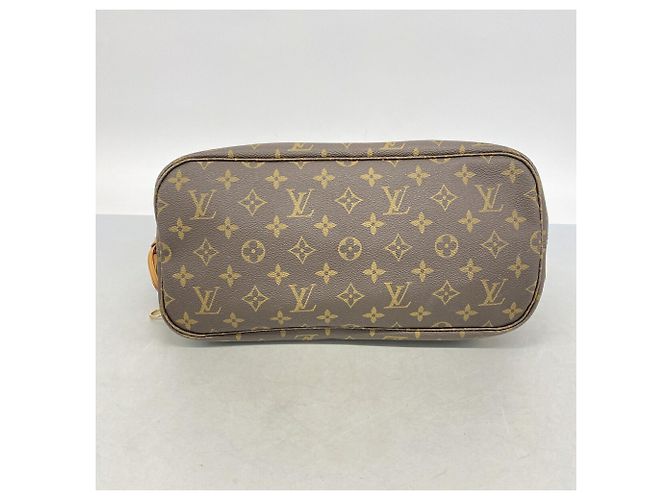 Sac cabas Louis Vuitton Monogram Neverfull MM Marron - vue 3