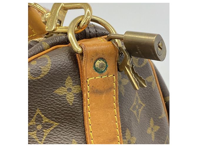 Louis Vuitton Brown Boston Monogram Keepall Bandoulière 60 Marrone - vista 11