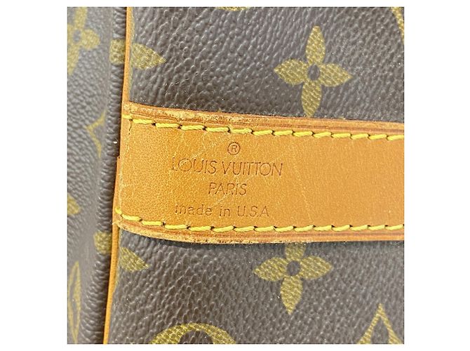 Louis Vuitton Brown Boston Monogram Keepall Bandoulière 60 Marrone - vista 5