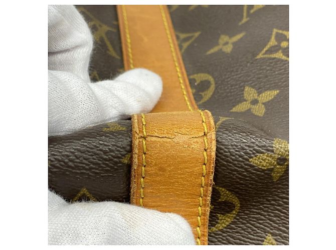 Louis Vuitton Brown Boston Monogram Keepall Bandoulière 60 Marrone - vista 8