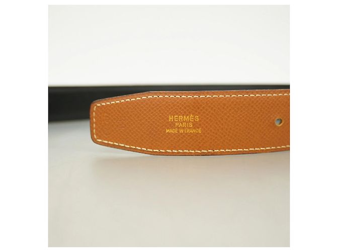 Hermès Cinturón Hermes Constance Negro Dorado - vista 2