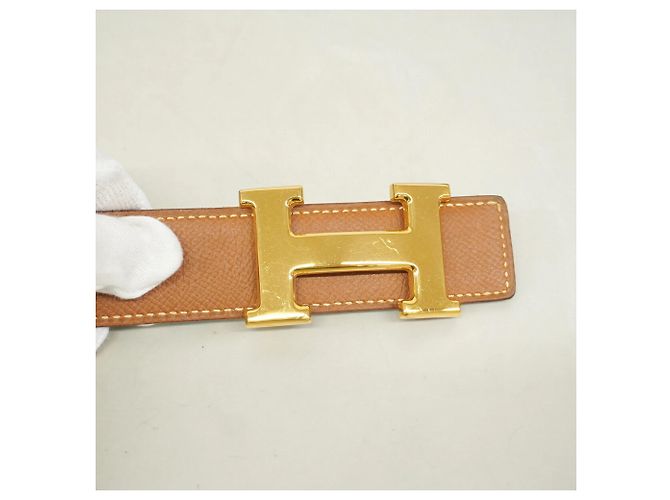 Hermès Cinturón Hermes Constance Negro Dorado - vista 5
