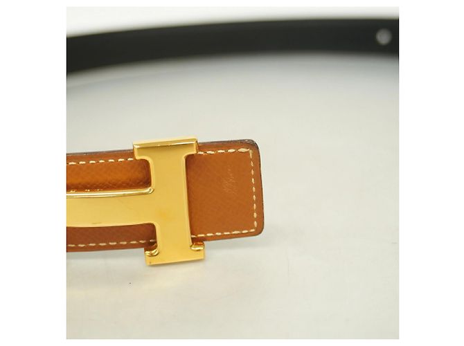 Hermès Cinturón Hermes Constance Negro Dorado - vista 6