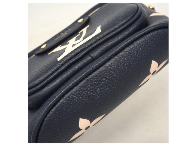 Louis Vuitton Monogram Empreinte Bicolor Mini Gürteltasche Roh Marineblau - Ansicht 6