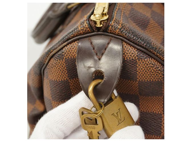 Borsa Louis Vuitton Damier Speedy 30 N41364 Ebene Damier ebene - vista 11