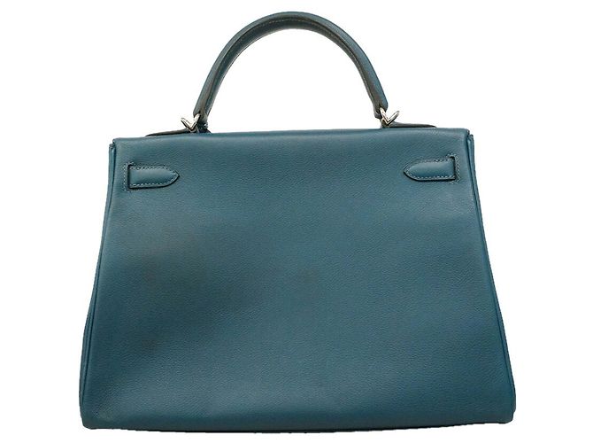 Hermès Borsa Hermes Kelly 32 Verso Evercolor Deep Blue Blu scuro - vista 14