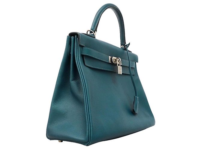 Hermès Borsa Hermes Kelly 32 Verso Evercolor Deep Blue Blu scuro - vista 2