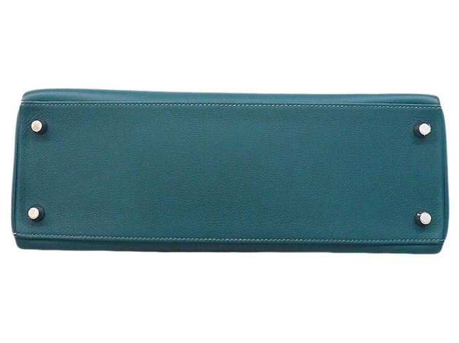 Hermès Borsa Hermes Kelly 32 Verso Evercolor Deep Blue Blu scuro - vista 3