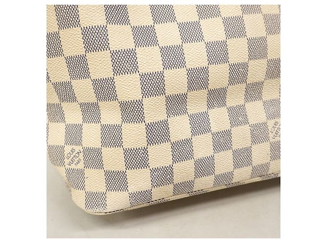 Borsa Tote Louis Vuitton Damier Azur Neverfull MM Bianco - vista 10