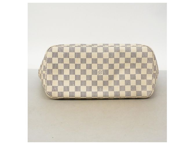 Borsa Tote Louis Vuitton Damier Azur Neverfull MM Bianco - vista 3