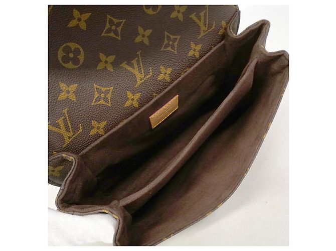 Borsa Louis Vuitton Monogram Pochette Metis MM Marrone - vista 4