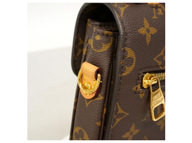 Borsa Louis Vuitton Monogram Pochette Metis MM Marrone - vista 8
