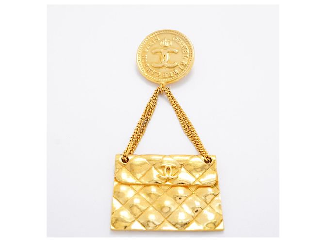 Spilla Chanel placcata oro D'oro - vista 2