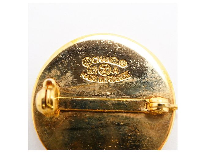 Spilla Chanel placcata oro D'oro - vista 3