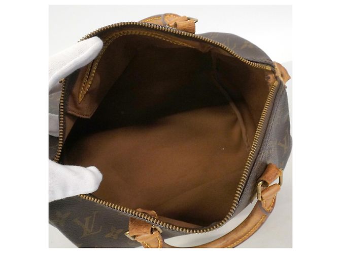 Borsa Louis Vuitton Monogram Speedy 30 Marrone - vista 4