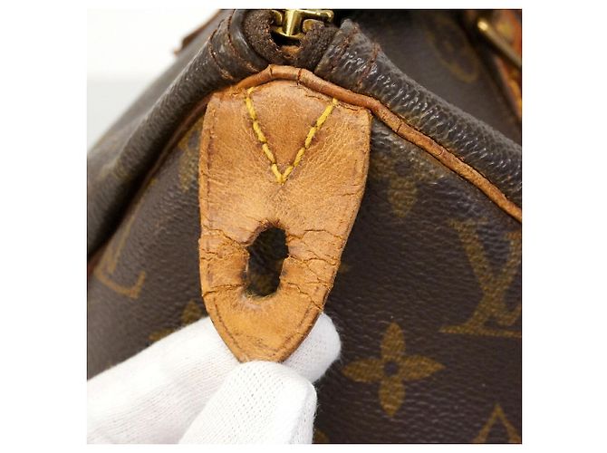 Borsa Louis Vuitton Monogram Speedy 30 Marrone - vista 7