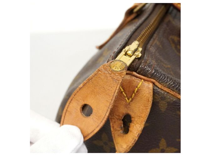 Borsa Louis Vuitton Monogram Speedy 30 Marrone - vista 8