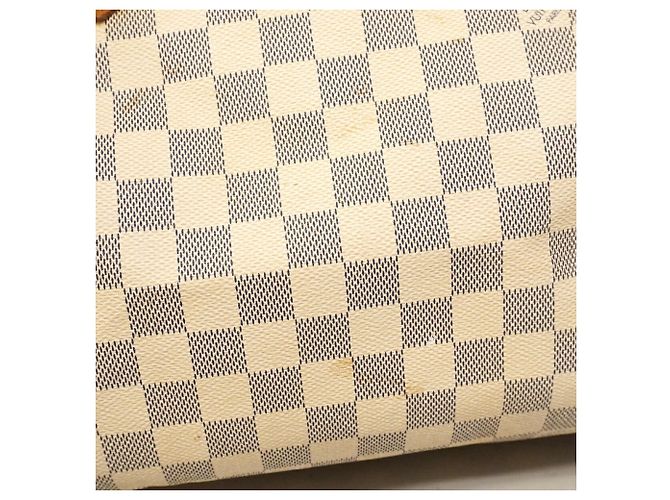 Borsa Louis Vuitton Damier Azur Speedy 30 Bianco - vista 10