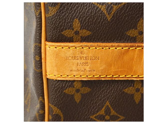 Louis Vuitton Brown Boston Monogram Keepall Bandoulière 55 Marrone - vista 5